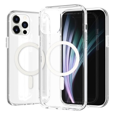 "Tubi" MagSafe kõva silikoonist (TPU) Apple iPhone 12 Pro Max läbipaistev ümbris | Priedai.lt