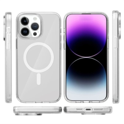 "Tubi" MagSafe kõva silikoonist (TPU) Apple iPhone 12 Pro Max läbipaistev ümbris | Priedai.lt