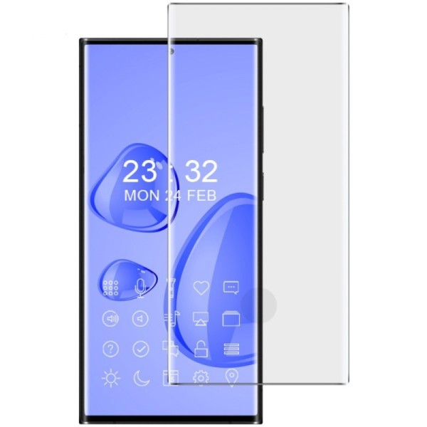 "IMAK" 3D Tempered Glass täielik katvus kaitsev ekraaniklaas - must (Galaxy S22 Ultra 5G)