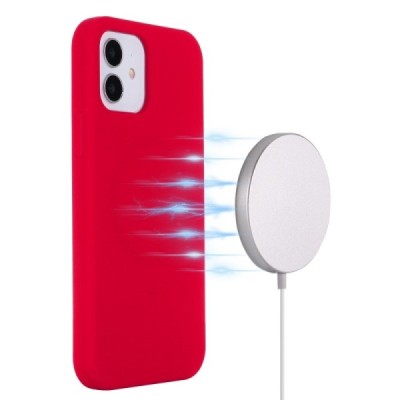 Apple iPhone 15 Pro Max "Shell" MagSafe kõvast silikoonist TPU roosa punane - kaaned | Priedai.lt