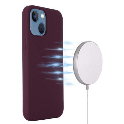 Apple iPhone 15 Plus "Shell" MagSafe kõvast silikoonist TPU burgundia ümbris - kaaned | Priedai.lt