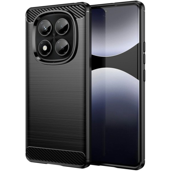 "Carbon" kõva silikoon (TPU) ümbris – must (Redmi Note 14 Pro 4G)