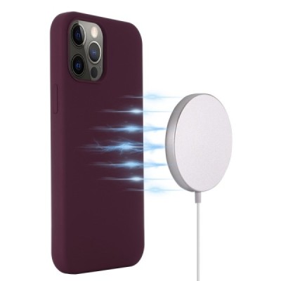 Apple iPhone 15 Pro "Shell" MagSafe kõvast silikoonist TPU burgundia ümbris - kaaned | Priedai.lt