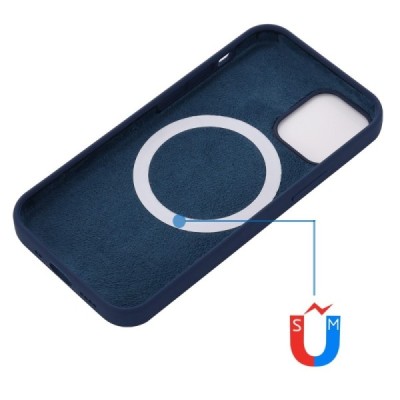 Apple iPhone 13 mini "Shell" MagSafe kõvast silikoonist TPU tumesinine ümbris - kaaned | Priedai.lt