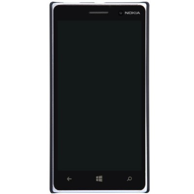Nillkin Frosted Shield Nokia Lumia 830 juodas plastikinis dėklas + apsauginė ekrano plėvelė / Priedai.lt
