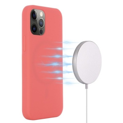 Apple iPhone 13 Pro Max "Shell" MagSafe kõvast silikoonist TPU roosa ümbris - kaaned | Priedai.lt