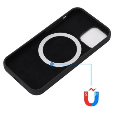 Apple iPhone 14 "Shell" MagSafe kõvast silikoonist TPU must ümbris - kaaned | Priedai.lt