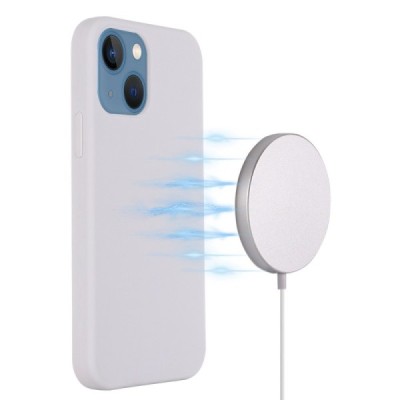 Apple iPhone 14 "Shell" MagSafe kõvast silikoonist TPU valge ümbris - kaaned | Priedai.lt