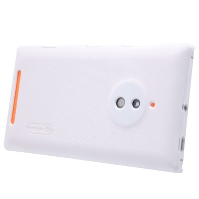 Nillkin Frosted Shield Nokia Lumia 830 baltas plastikinis dėklas + apsauginė ekrano plėvelė / Priedai.lt