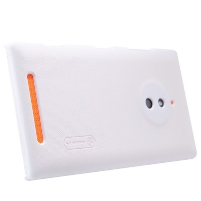 Nillkin Frosted Shield Nokia Lumia 830 baltas plastikinis dėklas + apsauginė ekrano plėvelė / Priedai.lt