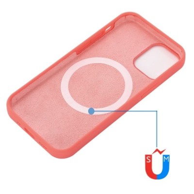 Apple iPhone 14 "Shell" MagSafe kõvast silikoonist TPU roosa ümbris - kaaned | Priedai.lt