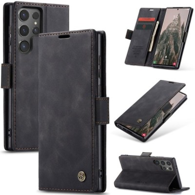 Samsung Galaxy S25 Ultra CaseMe Retro tahke nahk kaaned - must | Priedai.lt