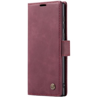 Samsung Galaxy S25 Ultra CaseMe Retro tahke nahk kaaned - burgundia | Priedai.lt