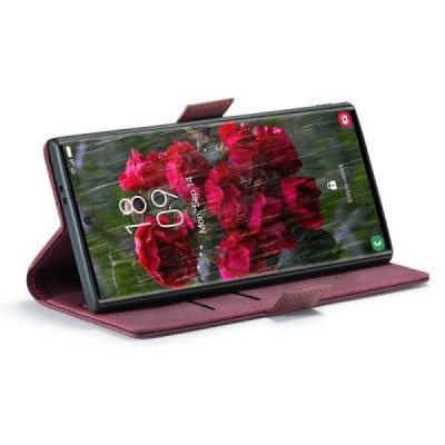 Samsung Galaxy S25 Ultra CaseMe Retro tahke nahk kaaned - burgundia | Priedai.lt