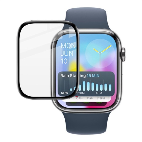 "IMAK" PMMA kaitsev ekraaniklaas (kile) - must (Apple Watch Series 10 46mm)