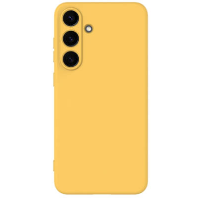Samsung Galaxy S25+ "Shell" kõva silikoon (TPU) tagakaane kollane - ümbris | Priedai.lt