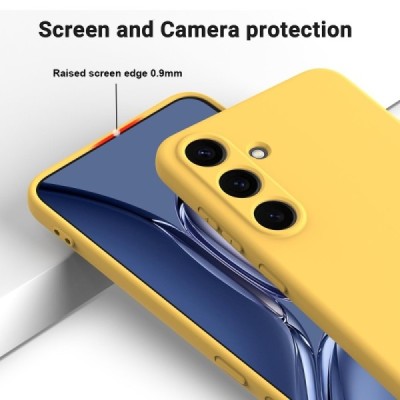 Samsung Galaxy S25+ "Shell" kõva silikoon (TPU) tagakaane kollane - ümbris | Priedai.lt