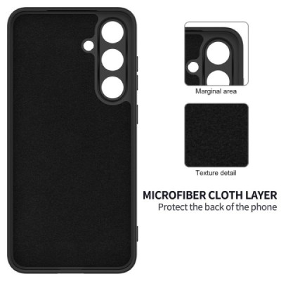 Samsung Galaxy S25 "Shell" kõva silikoon (TPU) tagakaane must - ümbris | Priedai.lt