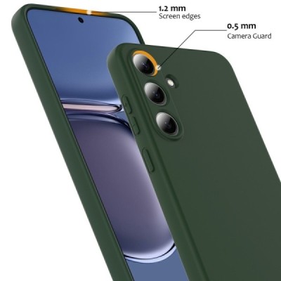 Samsung Galaxy S25 "Shell" MagSafe kõvast silikoonist TPU tumeroheline ümbris - kaaned | Priedai.lt