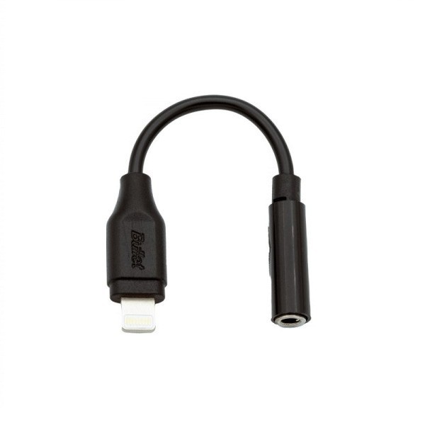 "Bullet" Lightning kuni 3,5 mm AUX-adapter – must