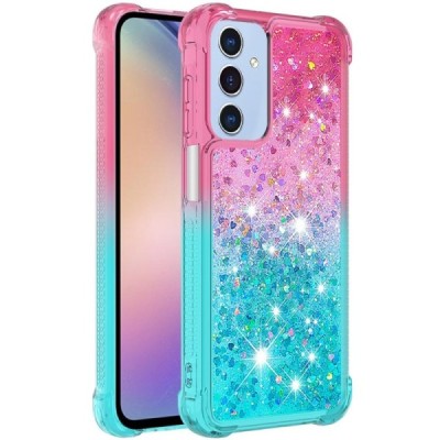 Samsung Galaxy A16 "Yibo" Shine kõva silikoonist (TPU) ümbris - roosa/sinine | Priedai.lt