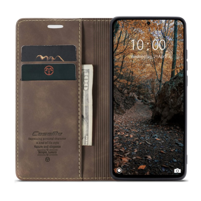 Xiaomi Redmi Note 14 Pro 4G CaseMe Retro tahke nahk kaaned - pruun | Priedai.lt