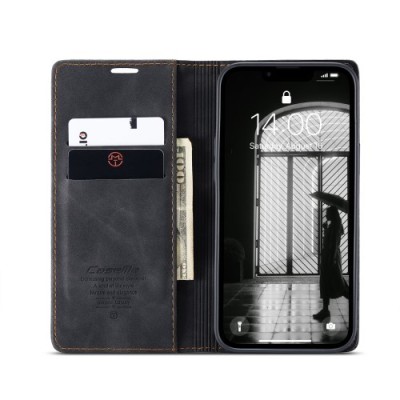 "CaseMe" Retro tahke kaaned - must (iPhone 17e / 16e)