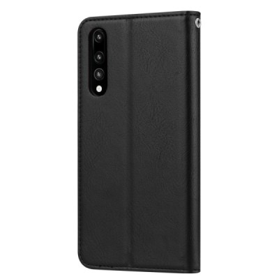 Huawei P20 Boyu Solid nahk must kaaned - rahakott | Priedai.lt