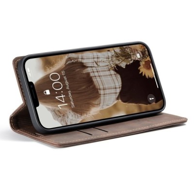 Apple iPhone 13 CaseMe Retro tahke nahk kaaned - pruun | Priedai.lt