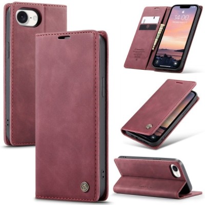 "CaseMe" Retro tahke kaaned - burgundia (iPhone 17e / 16e)