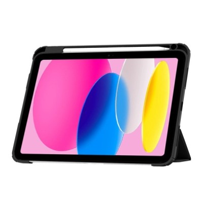 Apple iPad 11 2025, iPad 10,9 2022 Copernice ülespööratav must nahast kaaned - märkmik, kus on koht pliiatsi jaoks | Priedai.lt