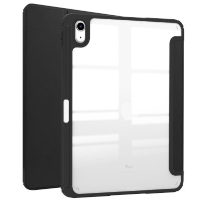 Apple iPad 11 2025, iPad 10,9 2022 Copernice ülespööratav must nahast kaaned - märkmik, kus on koht pliiatsi jaoks | Priedai.lt