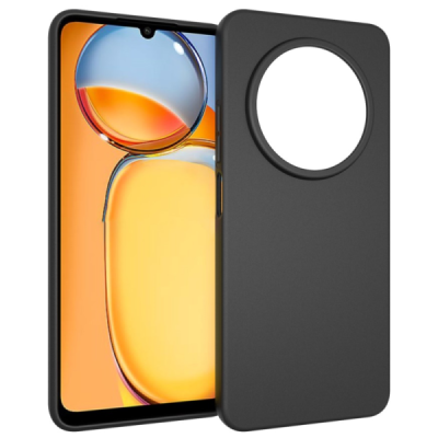 Xiaomi Redmi 14C, 14R, A4, Poco C75 4G kõva silikoon (TPU) tagakaane must - ümbris | Priedai.lt