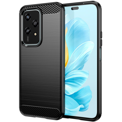 Honor 200 Lite 5G "Carbon" kõva silikoon (TPU) tagakaane must - ümbris | Priedai.lt