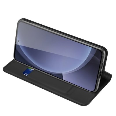 Samsung Galaxy S25 "Dux Ducis" Skin nahk must kaaned - rahakott | Priedai.lt