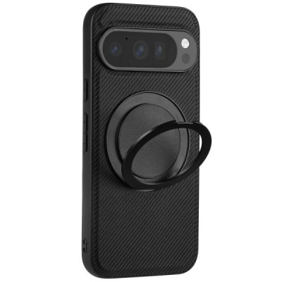 Google Pixel 9 Pro "ViLi" TCY Carbon MagSafe Kickstand must ümbris – taga | Priedai.lt