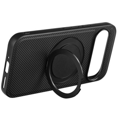 Google Pixel 9 Pro "ViLi" TCY Carbon MagSafe Kickstand must ümbris – taga | Priedai.lt