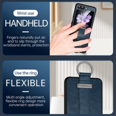 "SULADA" Leather Kickstand Samsung Galaxy Flip7 FE / Flip6 pruun nahast ümbris | Priedai.lt