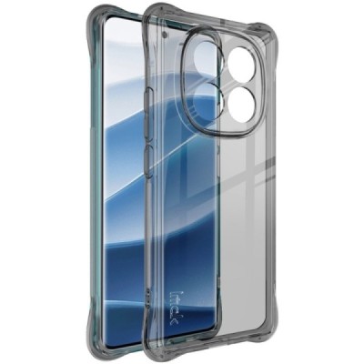 Xiaomi Redmi Note 14 Pro (Pro+) 5G (Poco X7 5G) "Imak" tugevdatud kaitse kõva silikoon TPU airbag läbipaistev ümbris - hall | Pr