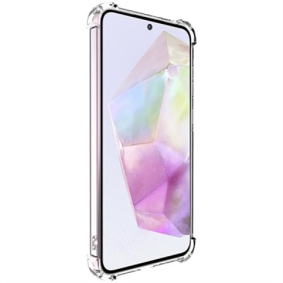 Samsung Galaxy A36 "Imak" tugevdatud kaitse kõva silikoon TPU läbipaistev ümbris - tagakülg | Priedai.lt