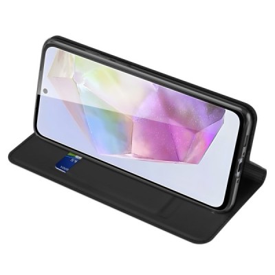 Samsung Galaxy A56 / A36 "Dux Ducis" Skin nahk must kaaned - rahakott | Priedai.lt