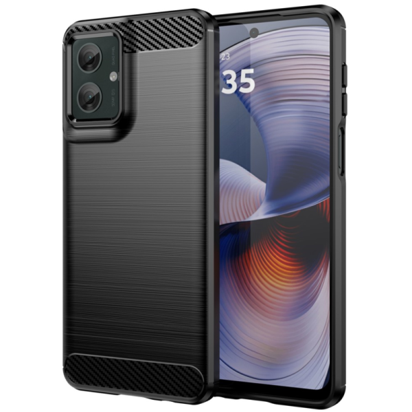 "AILES" Carbon kõva silikoon (TPU) ümbris – must (Motorola Moto G55 5G)