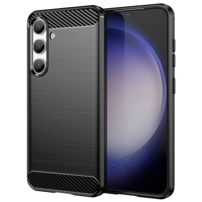 Samsung Galaxy S24 / S25 "Carbon" kõva silikoon (TPU) tagakaane must - ümbris | Priedai.lt
