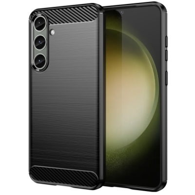 Samsung Galaxy S24+ / S25+ "Carbon" kõva silikoon (TPU) tagakaane must - ümbris | Priedai.lt