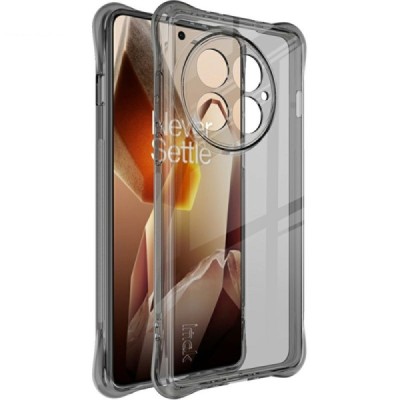 OnePlus 13 "Imak" tugevdatud kaitse kõva silikoon TPU airbag läbipaistev ümbris - hall | Priedai.lt