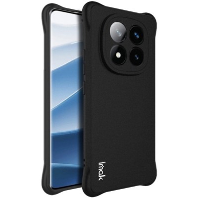 Xiaomi Redmi Note 14 Pro+ 5G "Imak" tugevdatud kaitse kõva silikoon matt TPU must ümbris - tagakülg | Priedai.lt