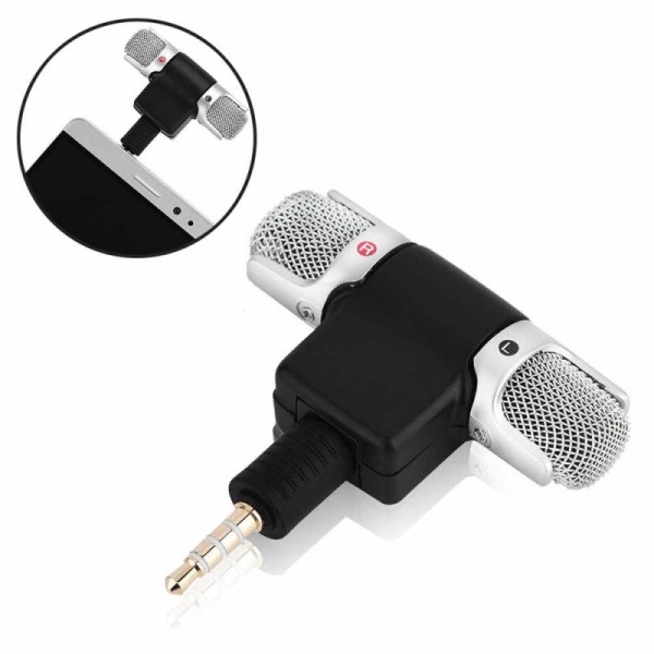 "Toughman" Mini stereomikrofon - must (3.5 mm)
