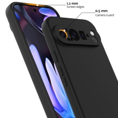 Google Pixel 9 Pro XL "Shell" MagSafe kõvast silikoonist TPU must ümbris - kaaned | Priedai.lt