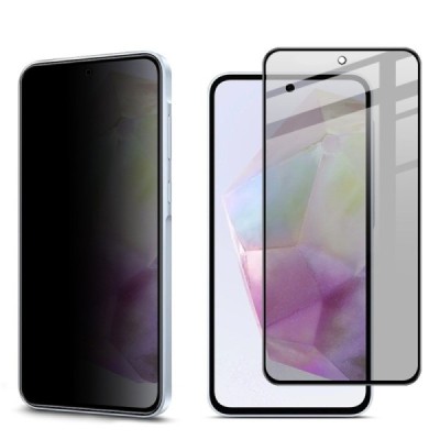 Samsung Galaxy A56 / A36 "IMAK" Tempered Glass privaatsusega täiustatud kaitse must täiskattega kaitseklaas | Priedai.lt
