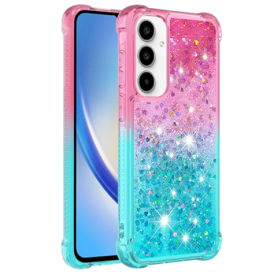 Samsung Galaxy A36 "Yibo" Shine kõva silikoonist (TPU) ümbris - roosa/sinine | Priedai.lt